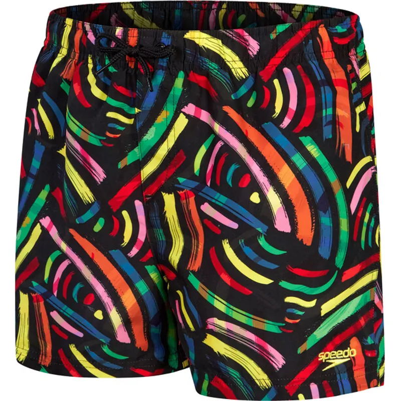 Speedo Boys Digital Printed 13 inch Watershort Black/Multi